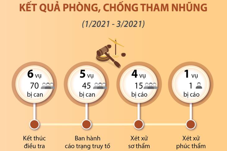 Kết quả phòng, chống tham nhũng (từ sau phiên họp 19 tháng 1/2021 đến nay)